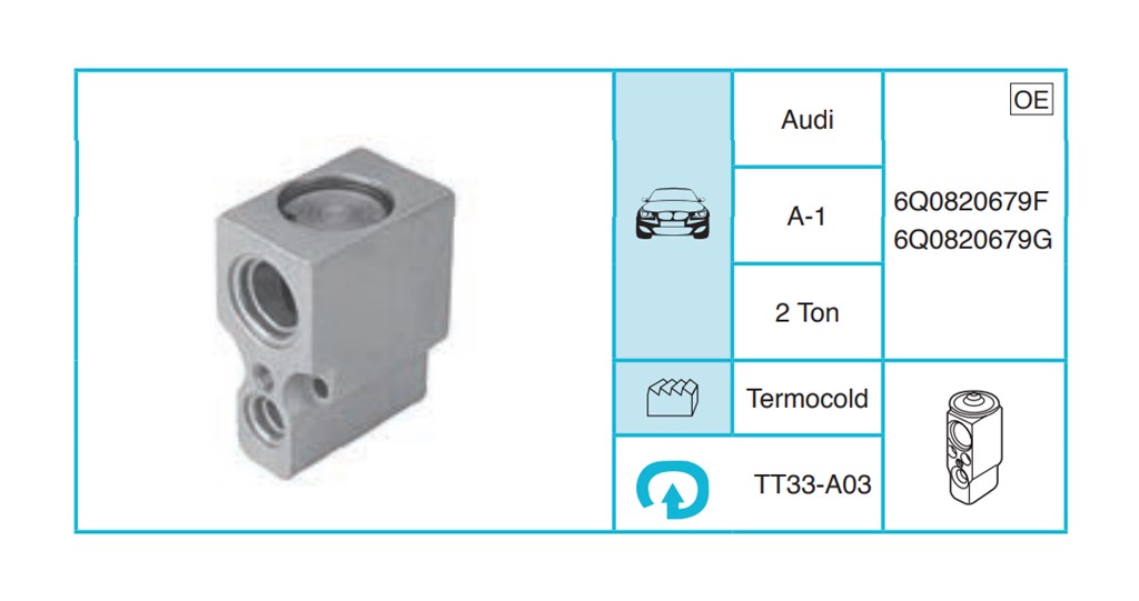 AUDI A1 Expansion Valf TT33-A03