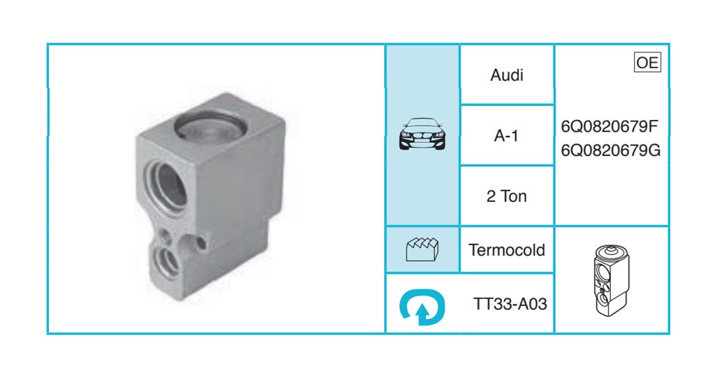 AUDI A1 Ekspansiyon Valf TT33-A03