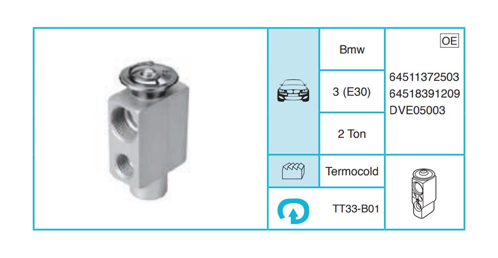 BMW 3 (E30) Expansion Valf TT33-B01