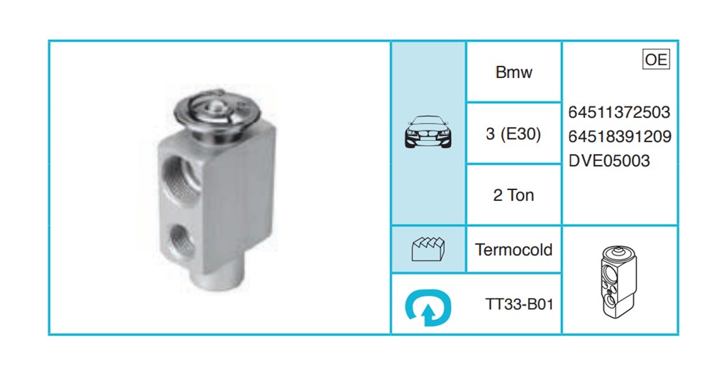 BMW 3 (E30) Ekspansiyon Valf TT33-B01