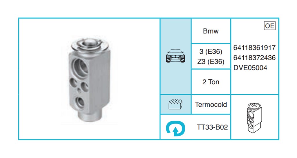 BMW 3 (E36) Z3 (E36) Ekspansiyon Valf TT33-B02