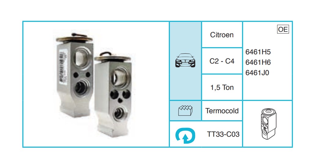 CITROEN C2 - C4 Ekspansiyon Valf TT33-C03