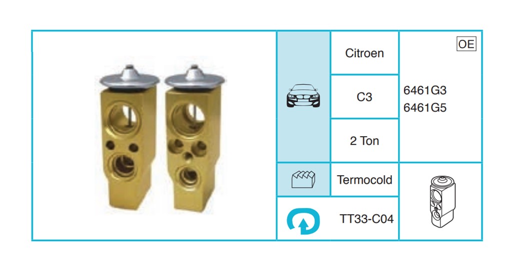 CITROEN C3 Ekspansiyon Valf TT33-C04