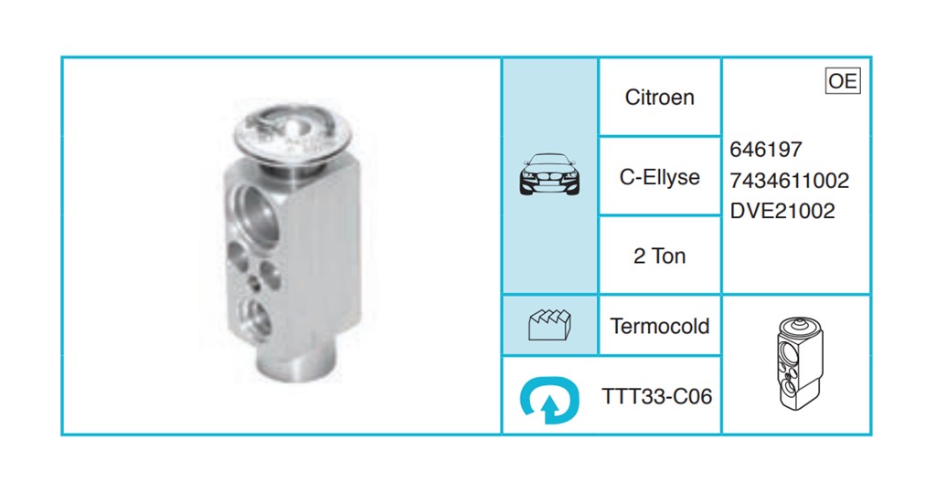 CITROEN C-Ellyse Expansion Valf TTT33-C06