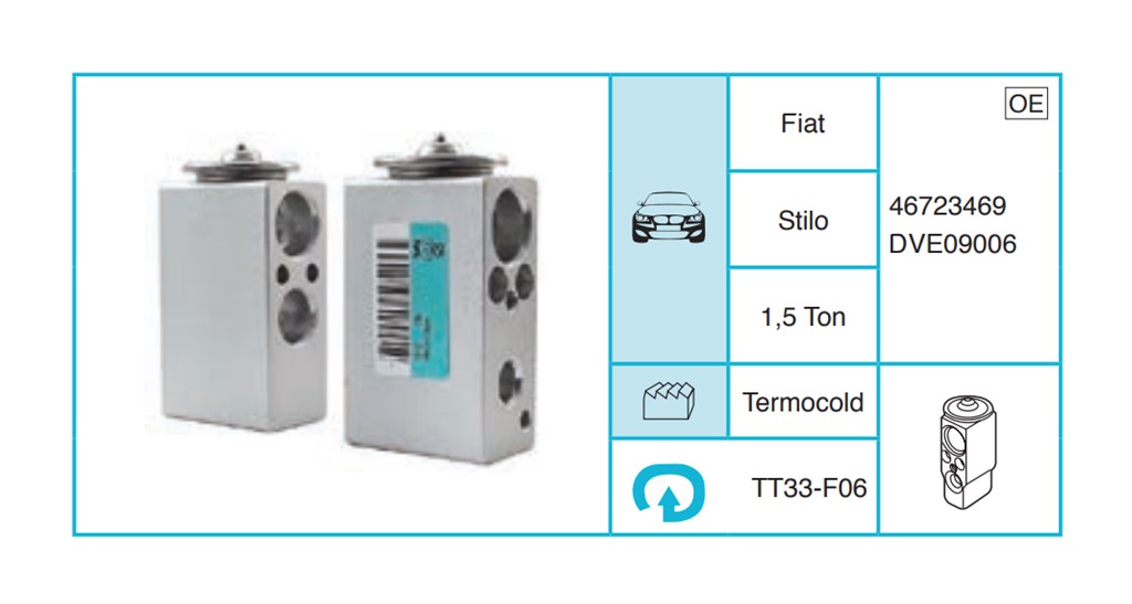FIAT Stilo Expansion Valf TT33-F06