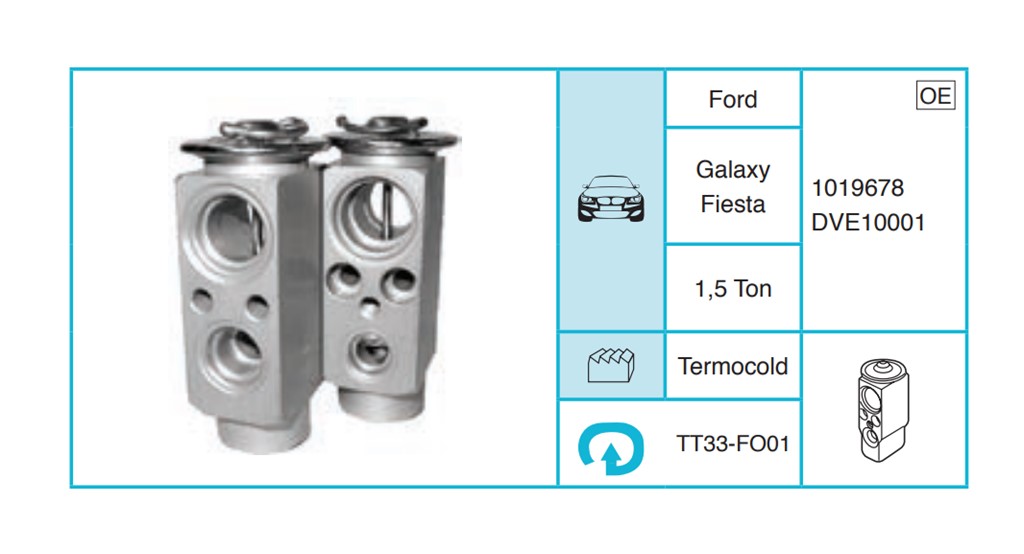FORD Galaxy Fiesta Expansion Valf TT33-FO01