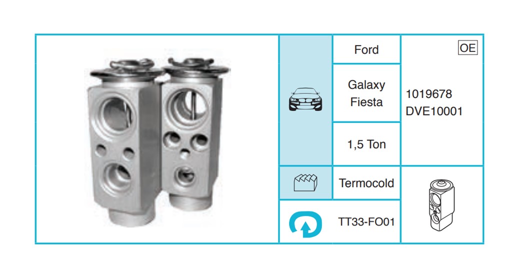 FORD Galaxy Fiesta Ekspansiyon Valf TT33-FO01