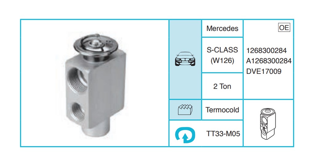 MERCEDES S-CLASS (W126) Ekspansiyon Valf TT33-M05