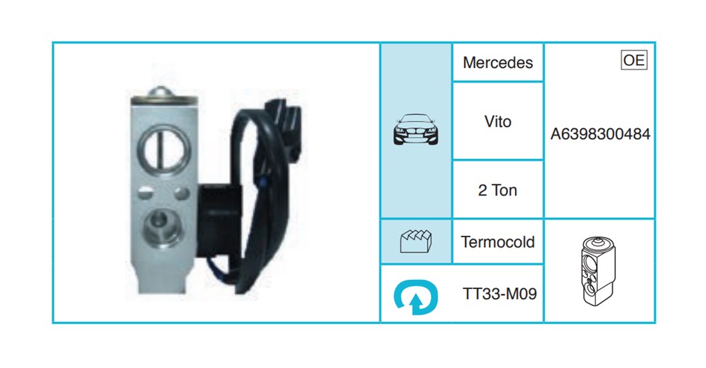 MERCEDES Vito Expansion Valf TT33-M09