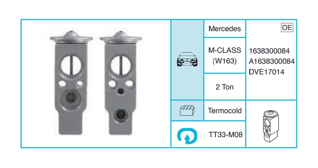 MERCEDES M-CLASS (W163) Expansion Valf TT33-M08
