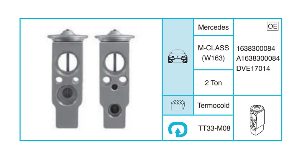 MERCEDES M-CLASS (W163) Ekspansiyon Valf TT33-M08