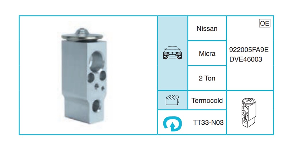 NISSAN Micra Expansion Valf TT33-N03
