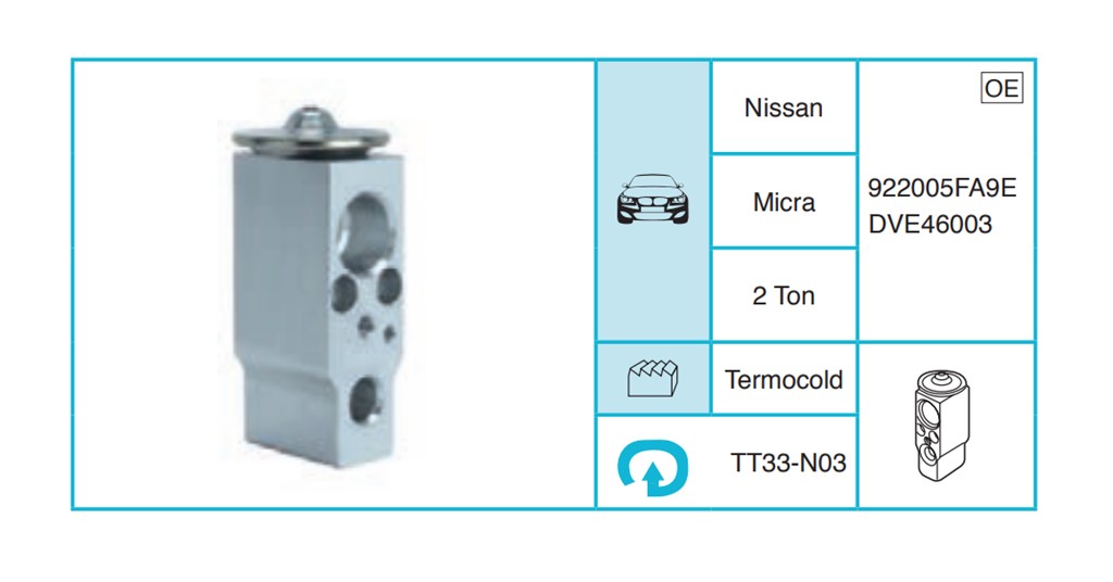 NISSAN Micra Ekspansiyon Valf TT33-N03