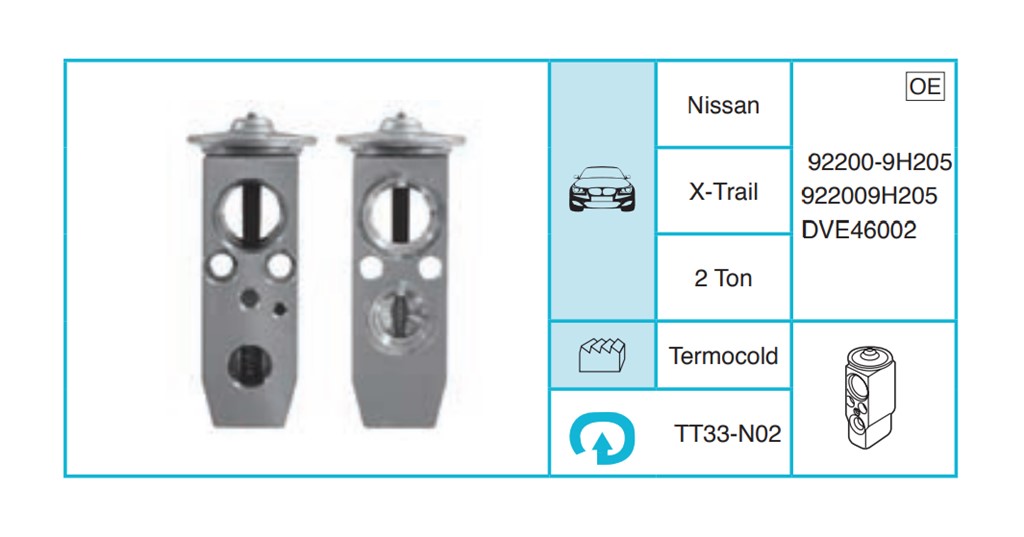 NISSAN X-Trail Ekspansiyon Valf TT33-N02