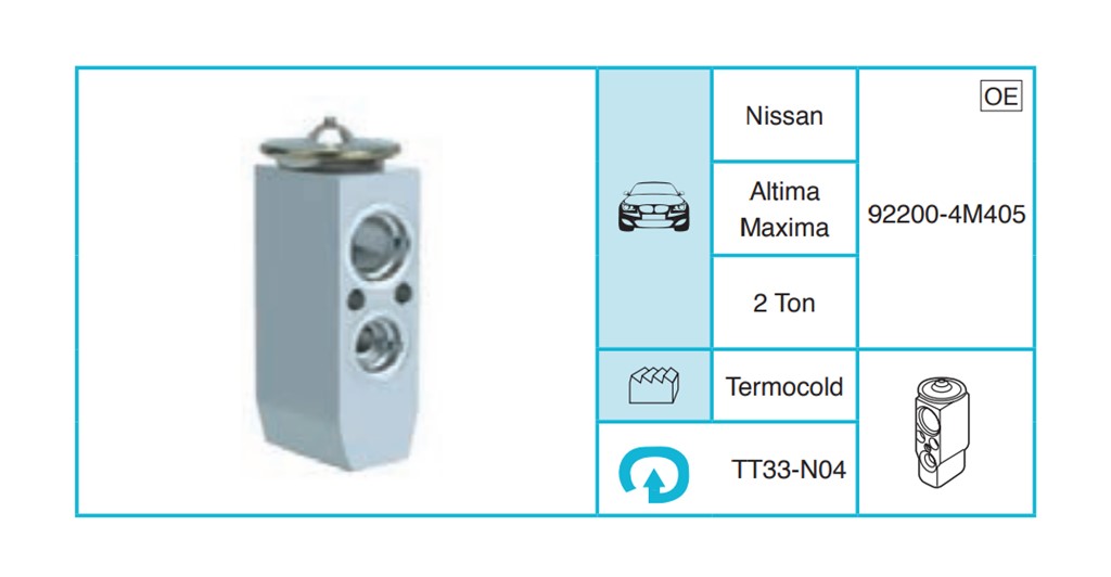 NISSAN Altima Maxima Expansion Valf TT33-N04