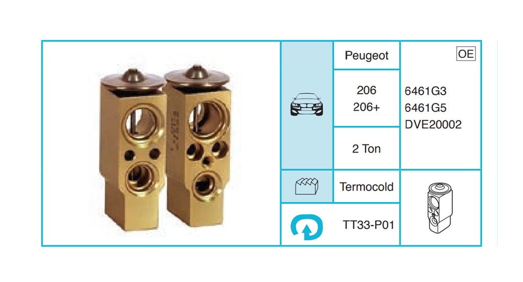 PEUGEOT 206 206+ Ekspansiyon Valf TT33-P01