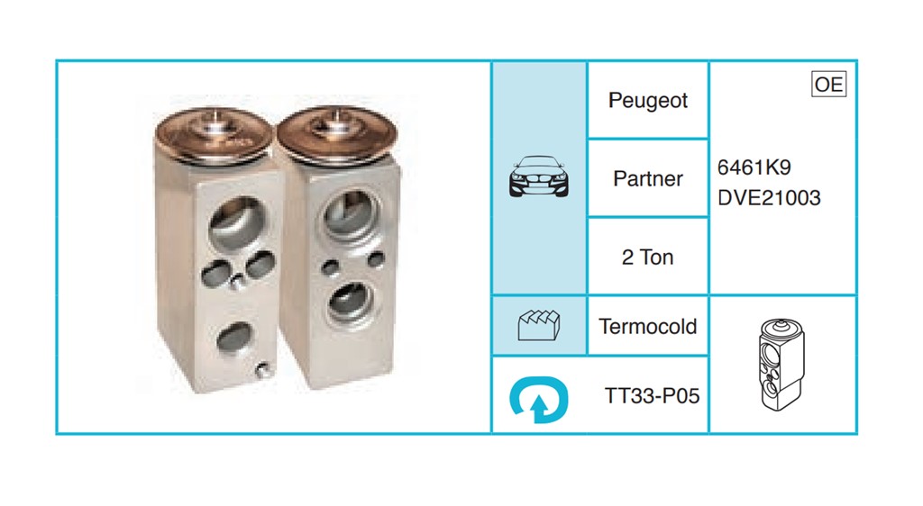 PEUGEOT Partner Ekspansiyon Valf TT33-P05