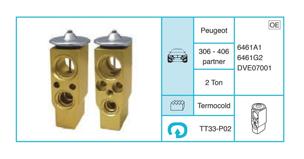 PEUGEOT 306 - 406 partner Ekspansiyon Valf TT33-P02