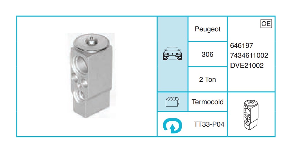PEUGEOT 306 Ekspansiyon Valf TT33-P04