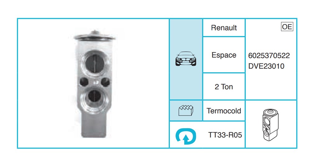 RENAULT Espace Ekspansiyon Valf TT33-R05