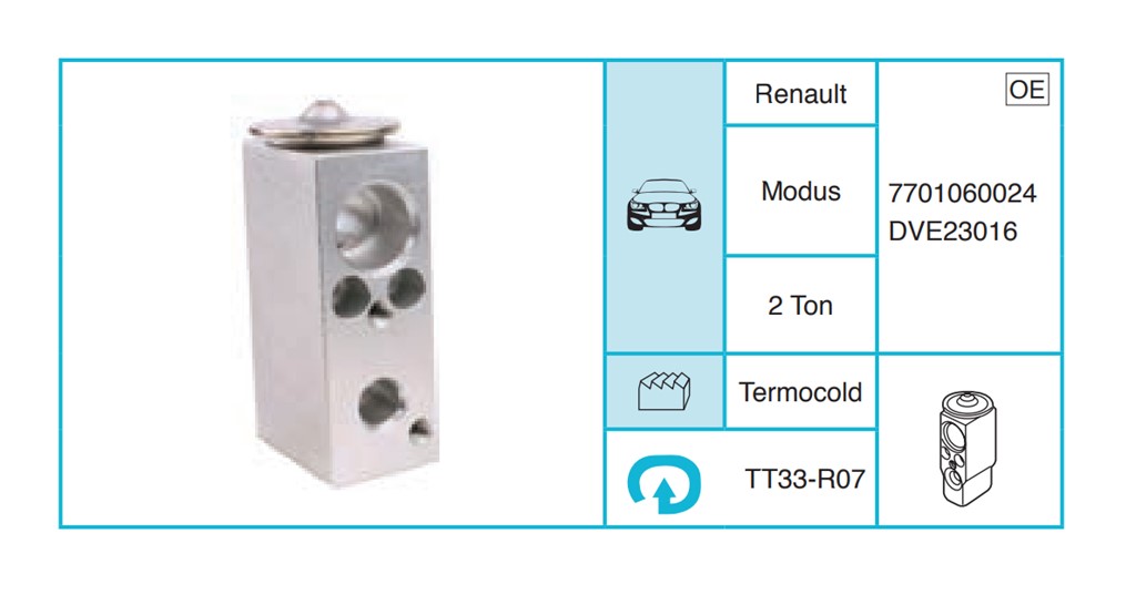 RENAULT Modus Expansion Valf TT33-R07