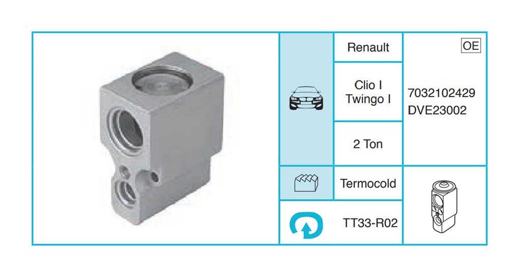 RENAULT Clio I Twingo I Ekspansiyon Valf TT33-R02