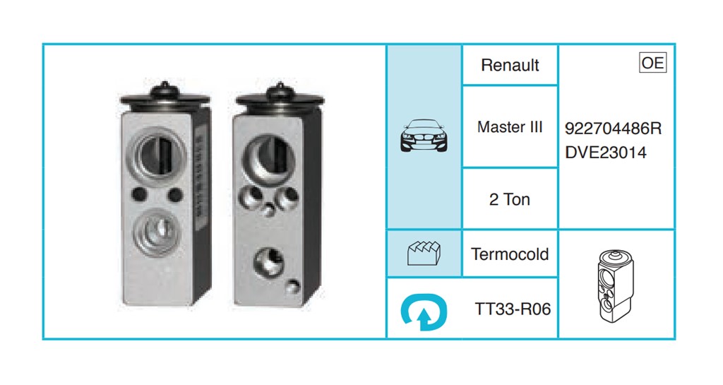 RENAULT Master III Ekspansiyon Valf TT33-R06