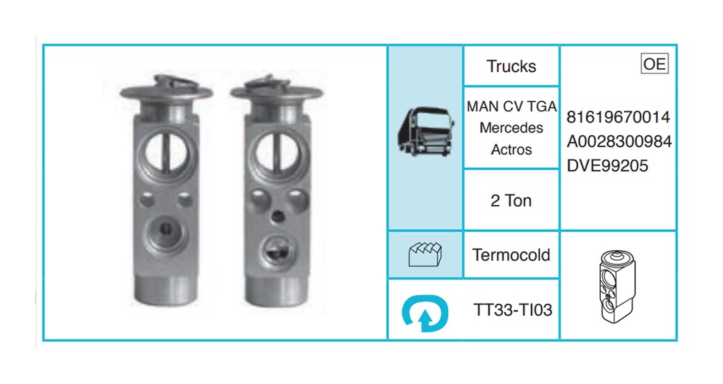 MERCEDES Actros Ekspansiyon Valf TT33-TI03