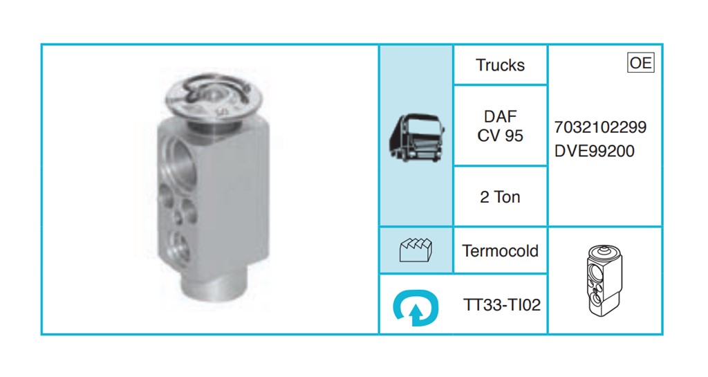 DAF CV 95 Expansion Valf TT33-TI02