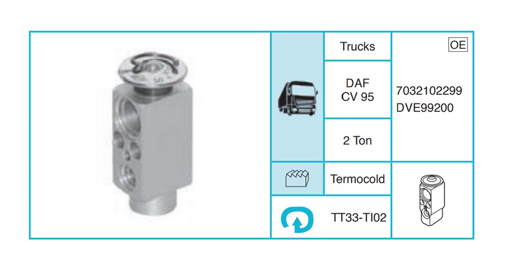 DAF CV 95 Ekspansiyon Valf TT33-TI02