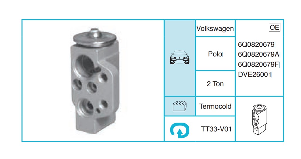 VOLKSWAGEN Polo Ekspansiyon Valf TT33-V01