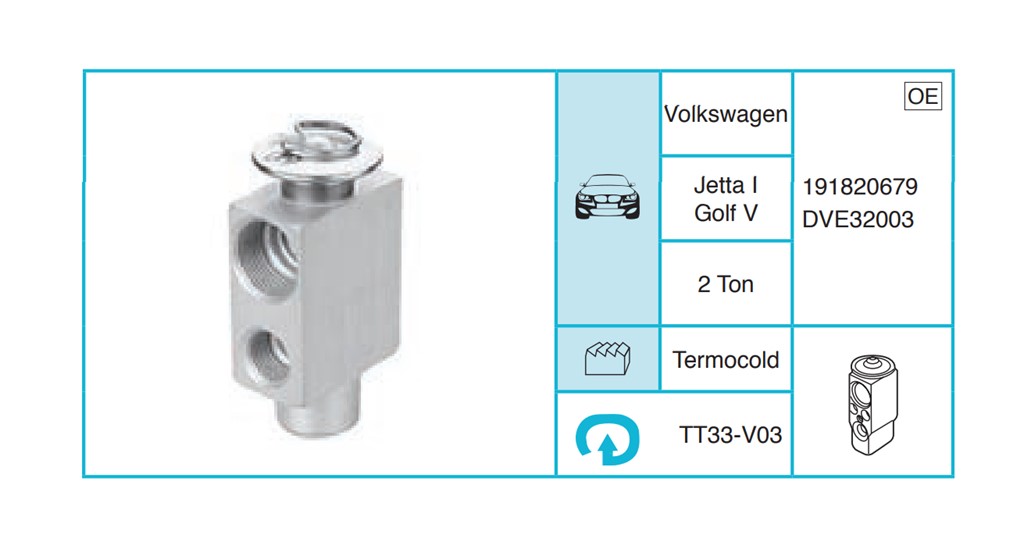 VOLKSWAGEN Jetta I Golf V Expansion Valf TT33-V03