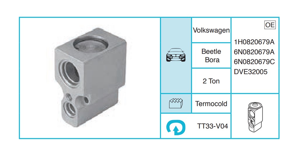 VOLKSWAGEN Beetle Bora Expansion Valf TT33-V04