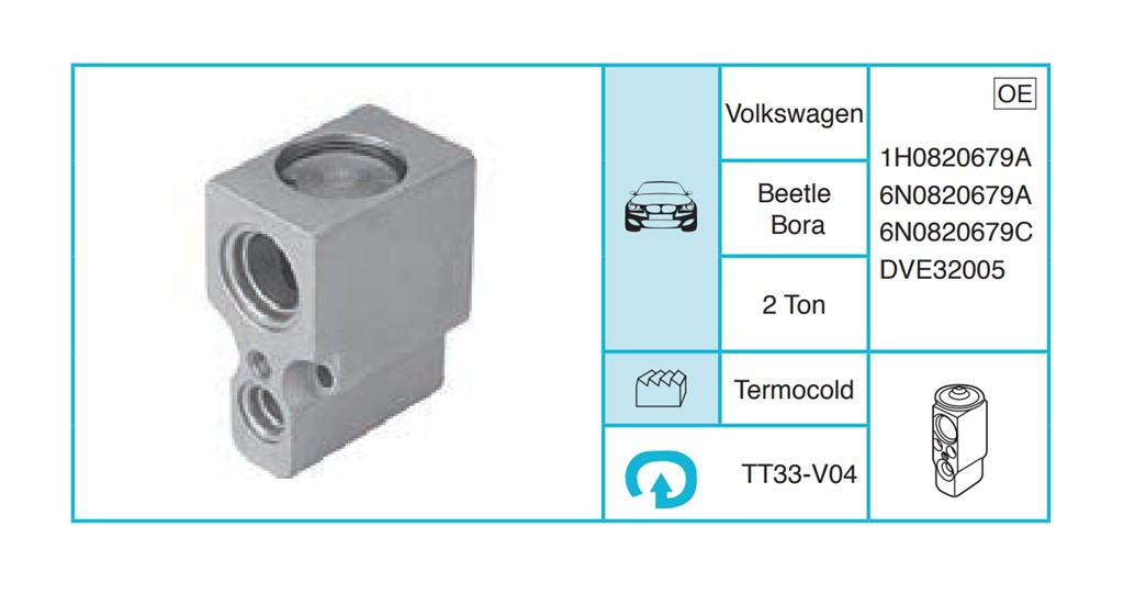 VOLKSWAGEN Beetle Bora Ekspansiyon Valf TT33-V04