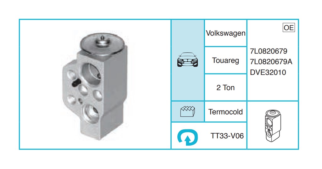 VOLKSWAGEN Touareg Expansion Valf TT33-V06