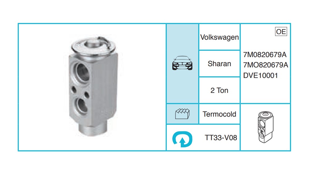 VOLKSWAGEN Sharan Expansion Valf TT33-V08