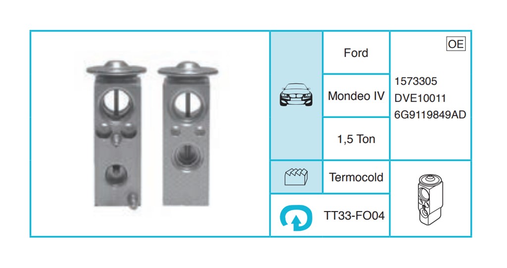 FORD Mondeo IV Expansion Valf TT33-FO04