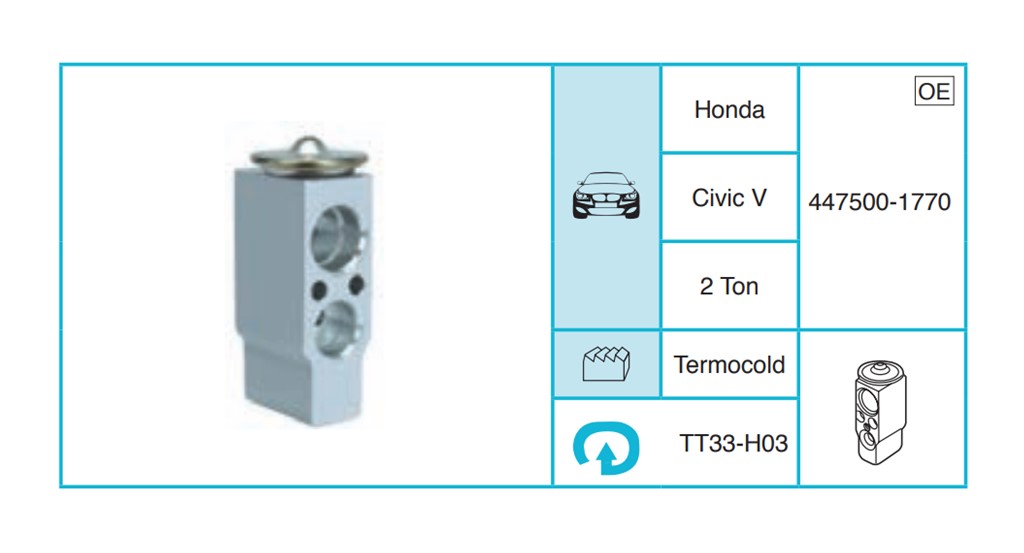 HONDA Civic V Expansion Valf TT33-H03