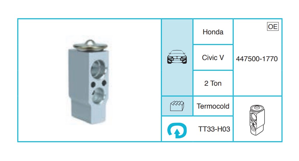 HONDA Civic V Ekspansiyon Valf TT33-H03