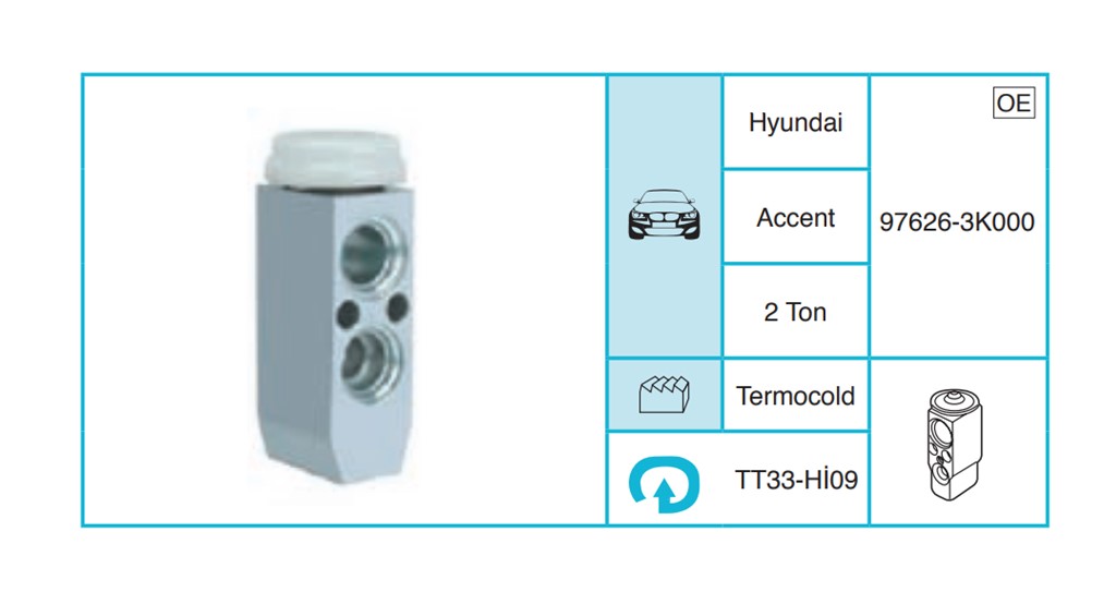 HYUNDAI Accent Ekspansiyon Valf 97626-3K000