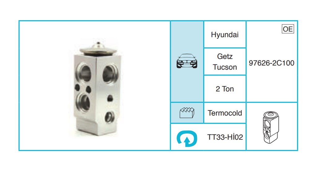 HYUNDAI Getz Tucson Ekspansiyon Valf 97626-2C100