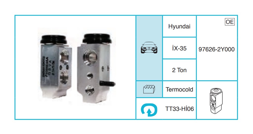 HYUNDAI İX-35 Expansion Valf TT33-Hİ06