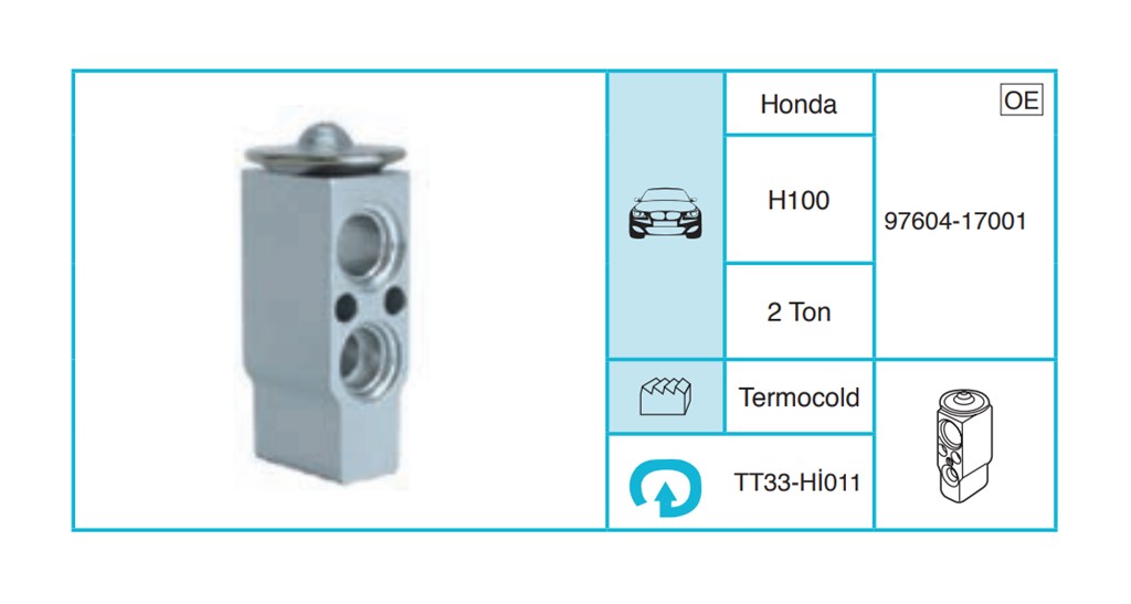 HYUNDAI H100 Expansion Valf TT33-Hİ011