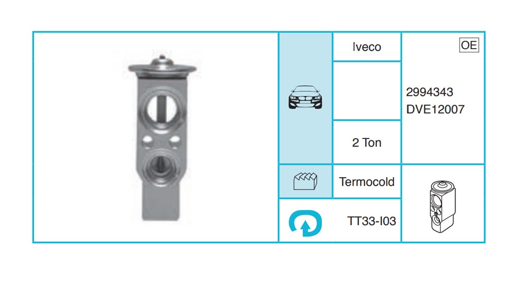 IVECO - Ekspansiyon Valf TT33-I03