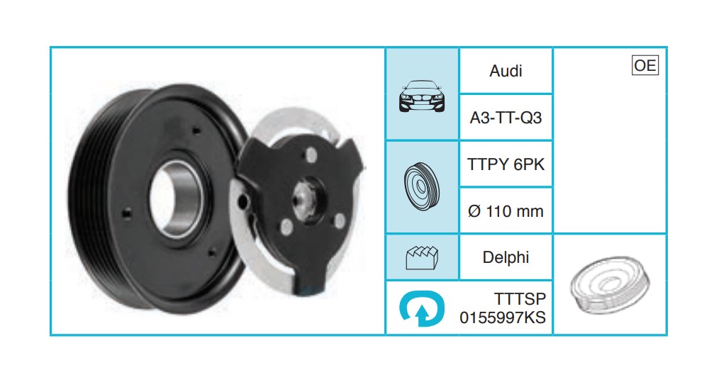 AUDI A3-TT-Q3 Kasnak Seti TTTSP0155997KS