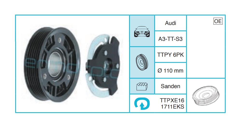 AUDI A3-TT-S3 Kasnak Seti TTPXE161711EKS