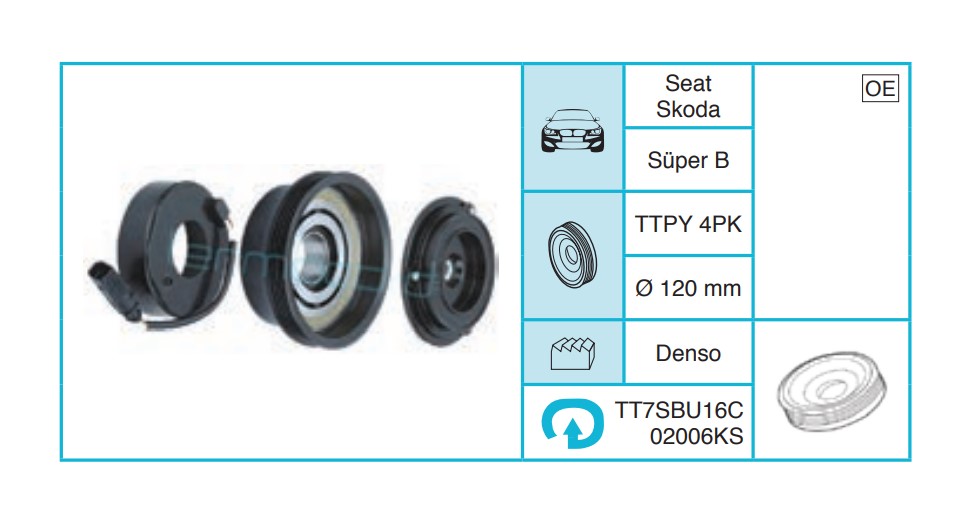 AUDI A2-A4-A6 Kasnak Seti TT7SBU16C02006KS