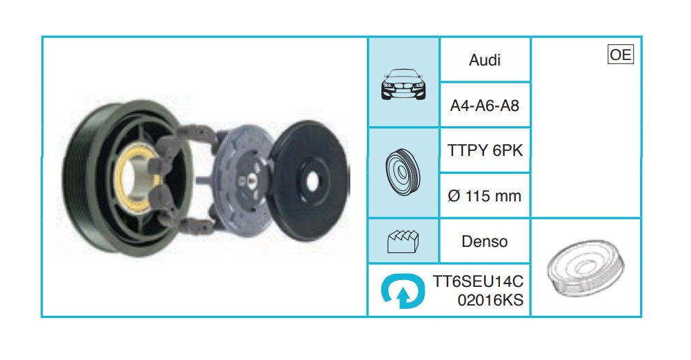 AUDI A4-A6-A8 Kasnak Seti TT6SEU14C02016KS