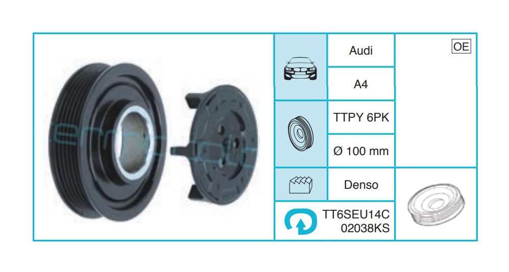 AUDI A4 Kasnak Seti TT6SEU14C02038KS