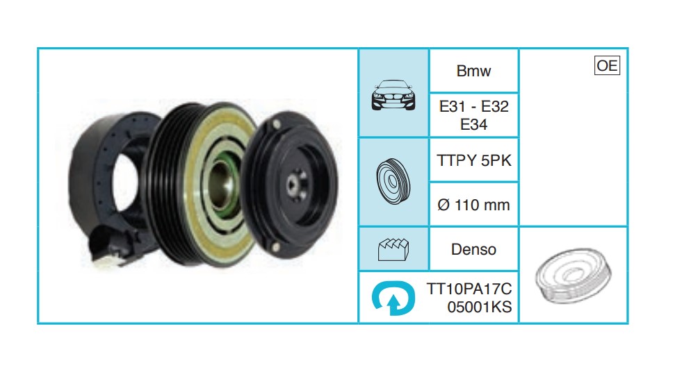 BMW E31 - E32 E34 Kasnak Seti TT10PA17C05001KS